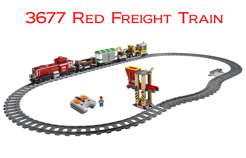 3677 Red Freight Train