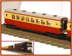 Dark Red & Tan Train Coach