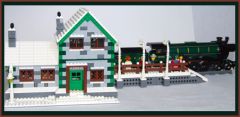 Winter Train Station