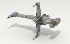 Minifig scale B wing with instructions And LDD, By krispy