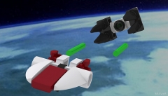 Micro A wing And TIE Interceptor, By BEAVER
