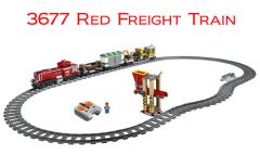 3677 Red Freight Train