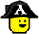 LEGO Pirate Ambassador Tag 44 X39